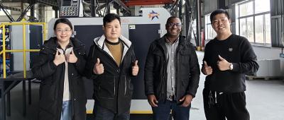 Customers visit Waxing factory